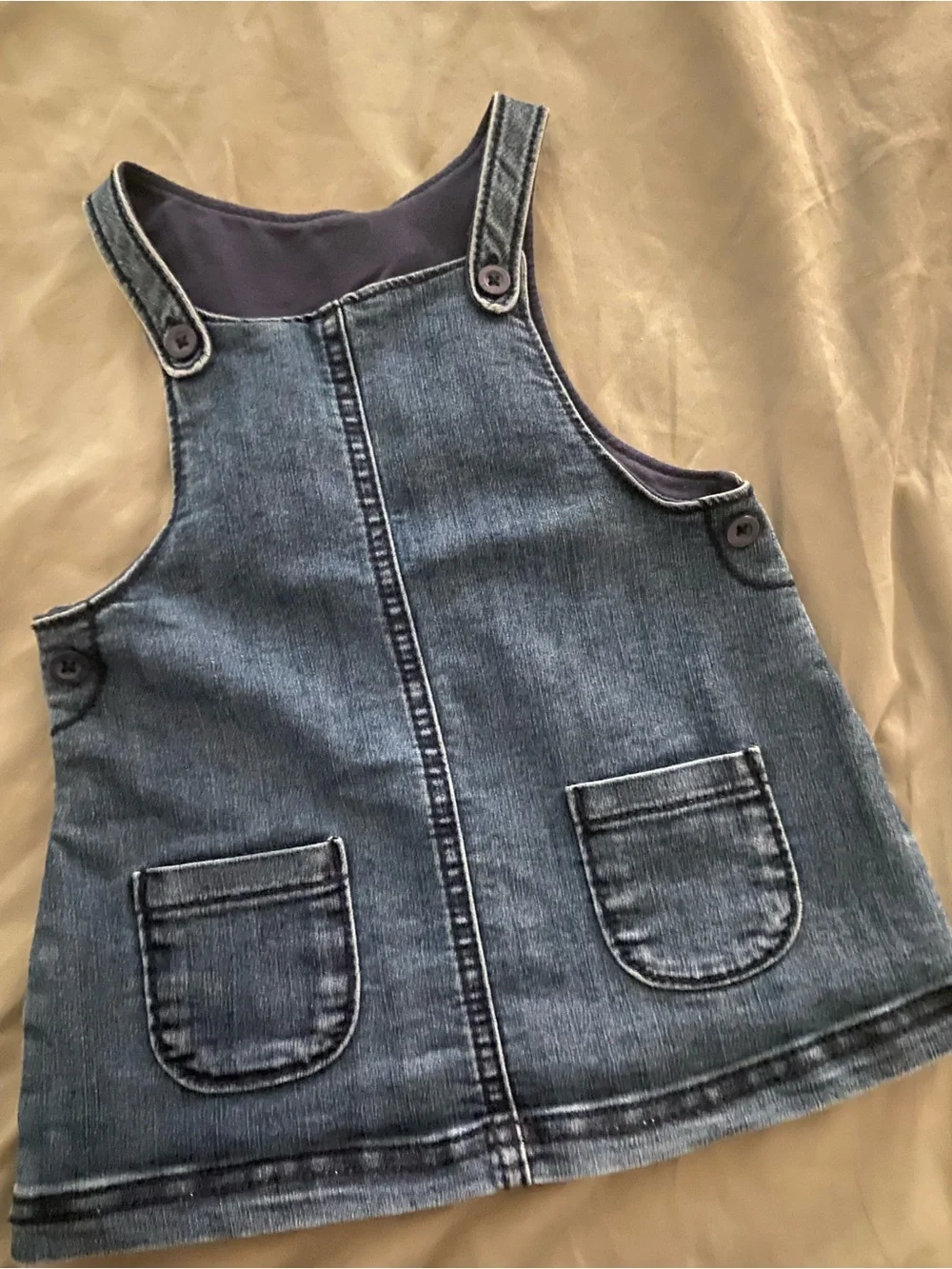Carter’s Baby 9M Girl’s Overall Jean Denim Dress
